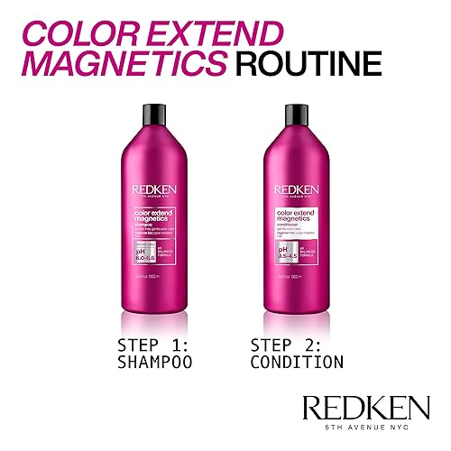 Miniatura 3 de Redken Color Extend Magnetics Shampoo & Conditioner For Color-Treated Hair - Gently Cleanses & Protects Color With Amino Acid