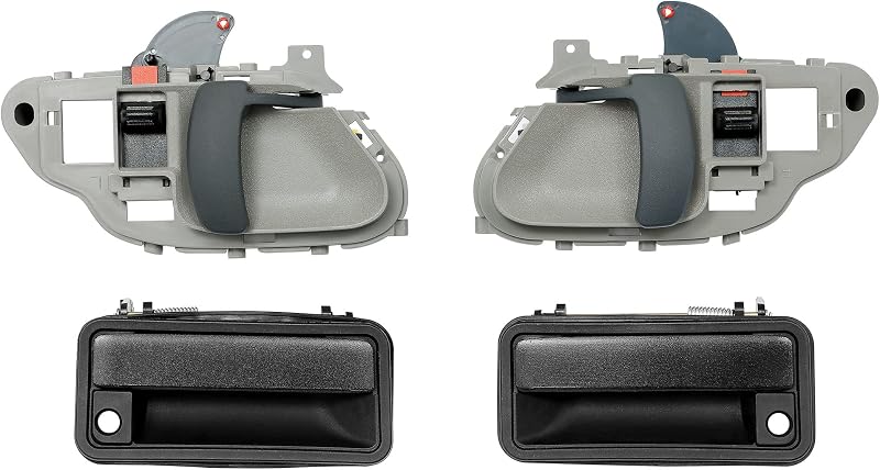 Conjunto de maçanetas externas e internas de metal Gledewen para Chevrolet K1500 1988–1999 – 4 peças