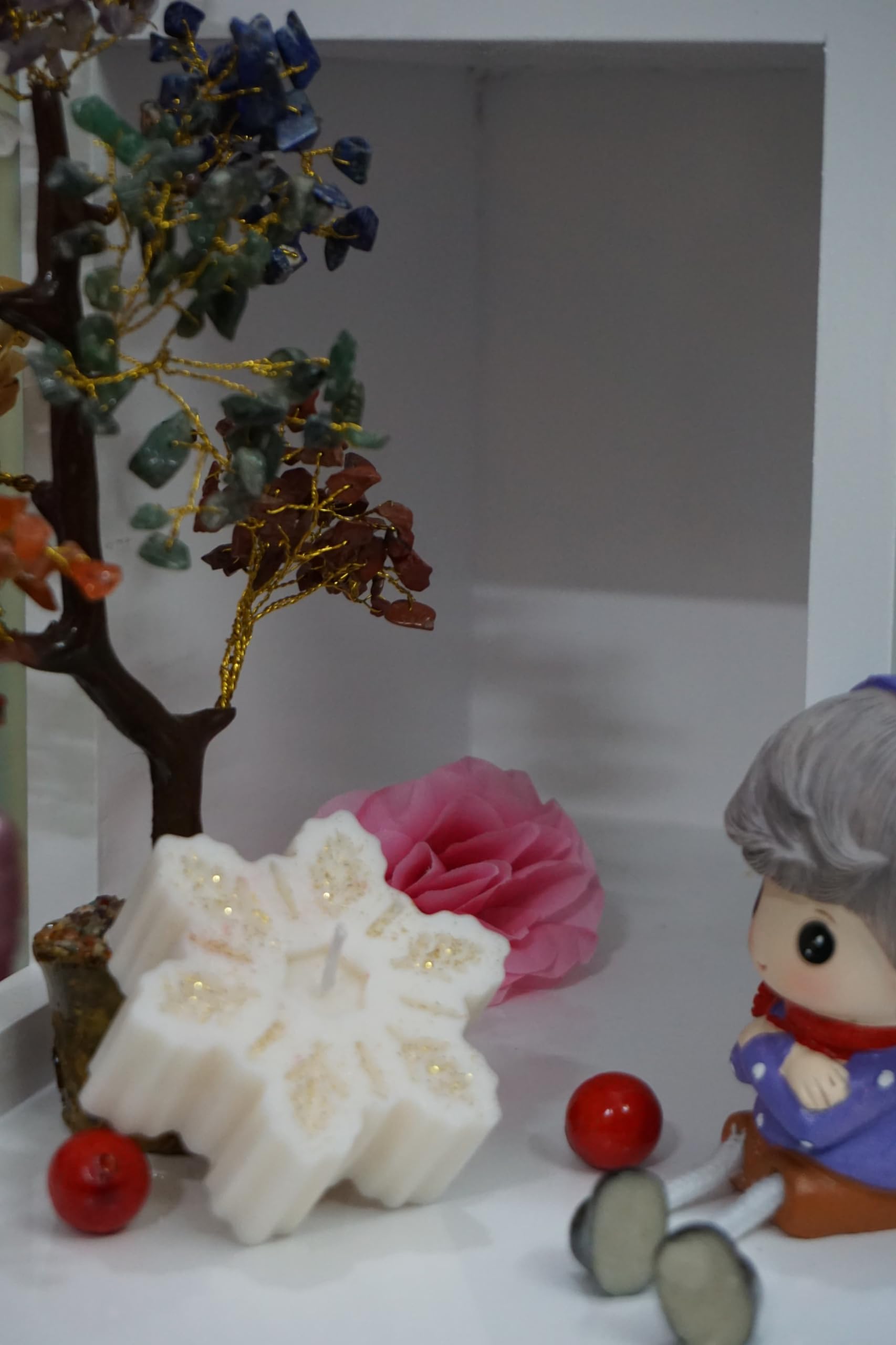 Groovy Glow Scented Christmas Snowflake Candle | White Colour Cute Wax Candle | Home Decor Candle | Scented Festive Candles | Home Use and Gifting | Valentines| Set of 4