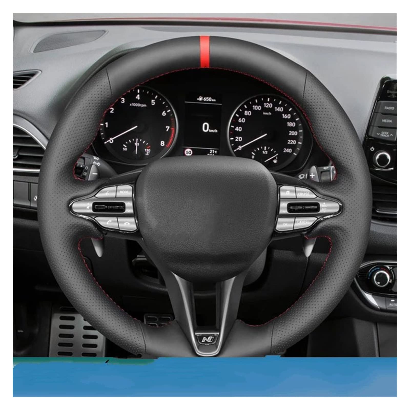Decorazione Interni Auto Per Hyundai Per I20N Per Veloster N Per Kona N 2017 2018-2022 Accessori Interni In Fibra Carbonio Stile Auto Volante Telaio Copertura Trim Auto Interni