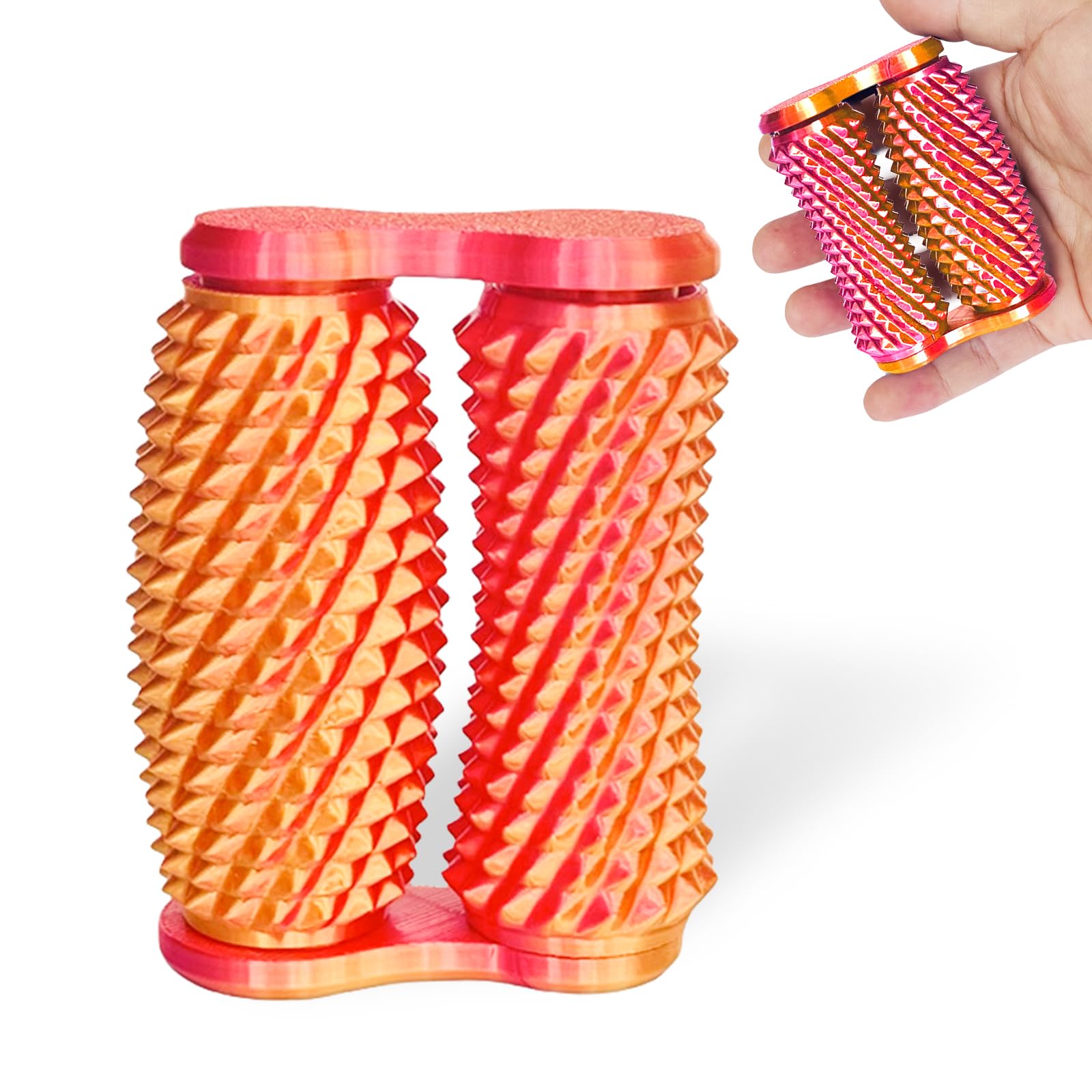 Echehi Handheld Fidget Toys, 3D Printed Fidget Toy for Stress and Anxiety Relief, Promotes Focus, Clarity, Hand Exercises. Gradient Gold