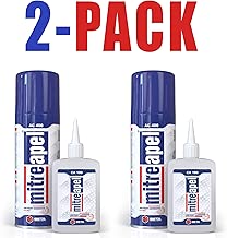 MITREAPEL Super Ca Glue (7 ounces) with Spray Adhesive Activator (27 ounces ) -Crazy Clear Craft Glue for Wood, Plastic, Metal, Leather, Ceramic - Cyanoacrylate Glue for Crafting and Building - coolthings.us