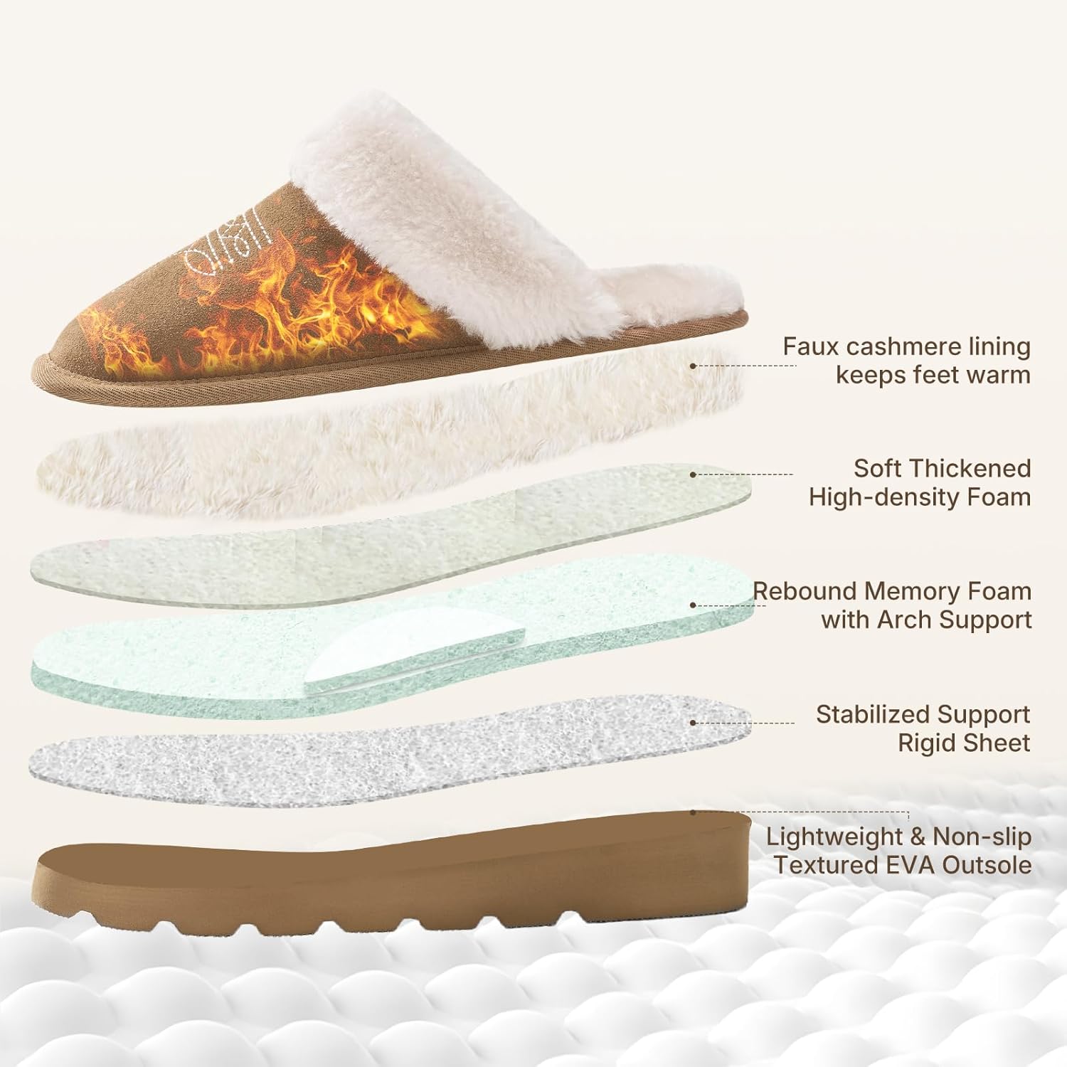 YOLIS Western Cowboy Boot Slippers, Fuzzy House Slippers for Women Memory Foam, Square Toe Cowgirl Slippers Suede Leather for Bedroom Indoor Outdoor - Image 6