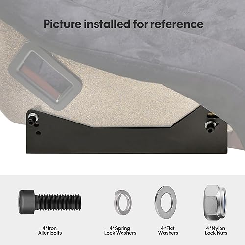 Miniatura 5 de Soporte de asiento universal para asientos de cubo – Kit de montaje de soporte de asiento de carreras compatible con Recaro Sparco MOMO NRG –