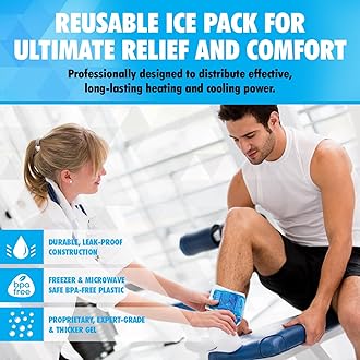 Perfect Remedy Reusable Gel Ice Pack for Hot and Cold Compress, Ice Packs for Injuries Reusable Gel, for Injury Recovery and Muscle Pain Relief (1-Pack, Blue, Regular)