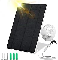 Vista 8 de Panel solar para cámara de seguridad, panel solar USB de 5 W para cámaras de CC 5 V, cargador de panel solar para cámara, micro USB, USB-C y CC