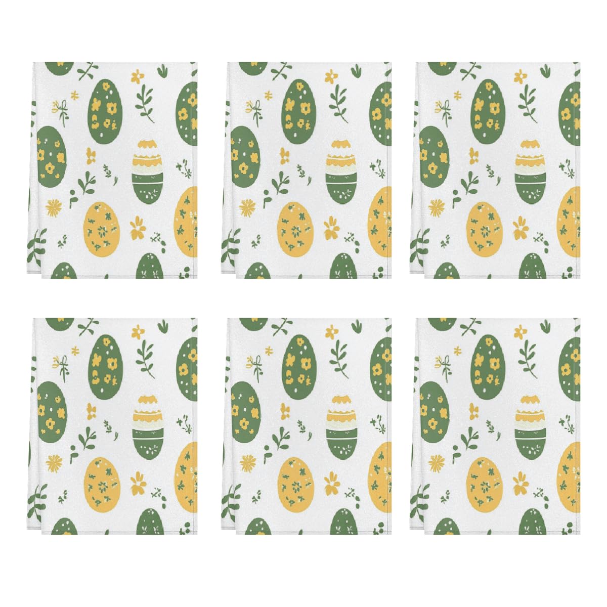 Torchons de cuisine microfibre lot de 6 essuie-mains Paques 45x72 cm