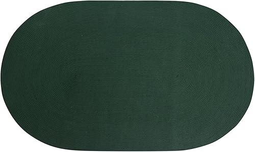 Vista 39 de Alfombra reversible resistente al moho y a las manchas de la colección Better Trends Alpine Braid, duradera y resistente a las manchas, 100% Borgoña