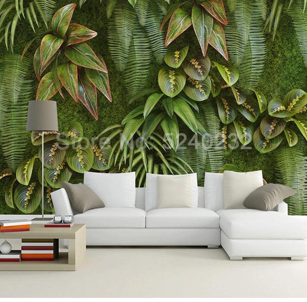 Toile plantes vertes personnalisées 3d imperméable grand format 400x280 cm
