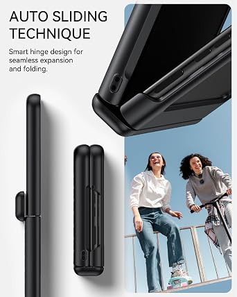 Shockproof Case for Motorola Razr 2024/2025, Moto Razr 2024/2025 Phone Case [External Privacy Screen Protector][Hinge Protection] [Military Grade Protection] Full Body Rugged Durable Cover (Black)