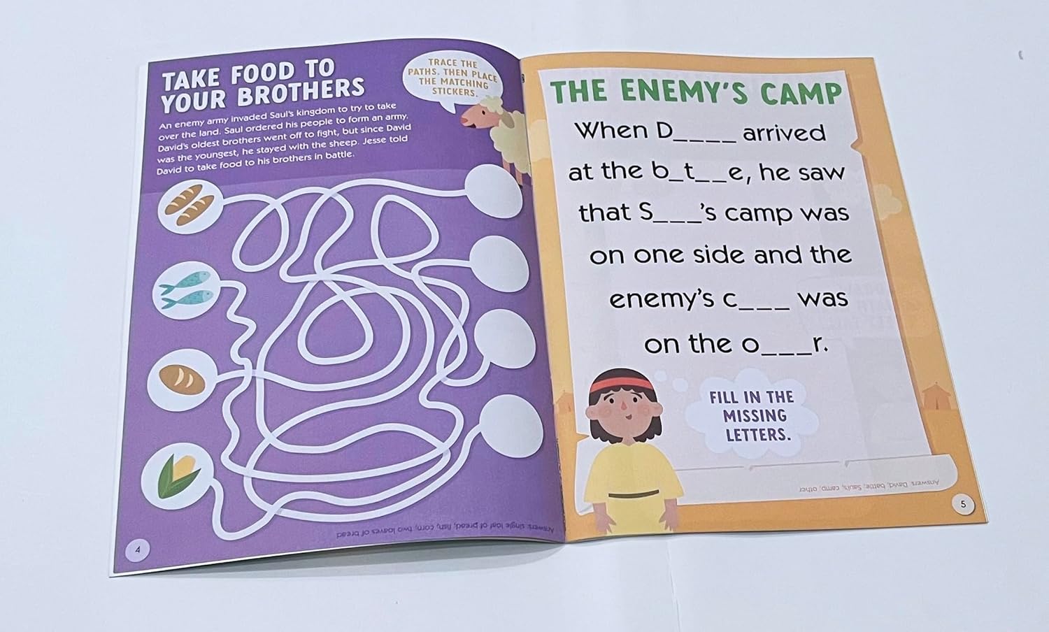 Bible Activity Stickers Jonah, Jesus, David, Moses Over 80 Stickers (Set of 4 Books)