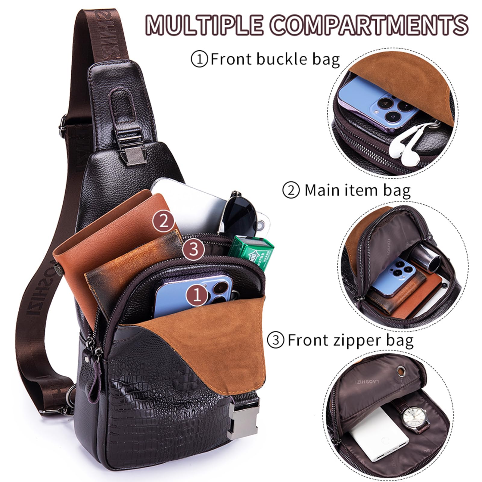 pundarika bolso hombre bandolera piel bolsos hombre piel bolso caballero mala homem, correa de hombro ajustable
