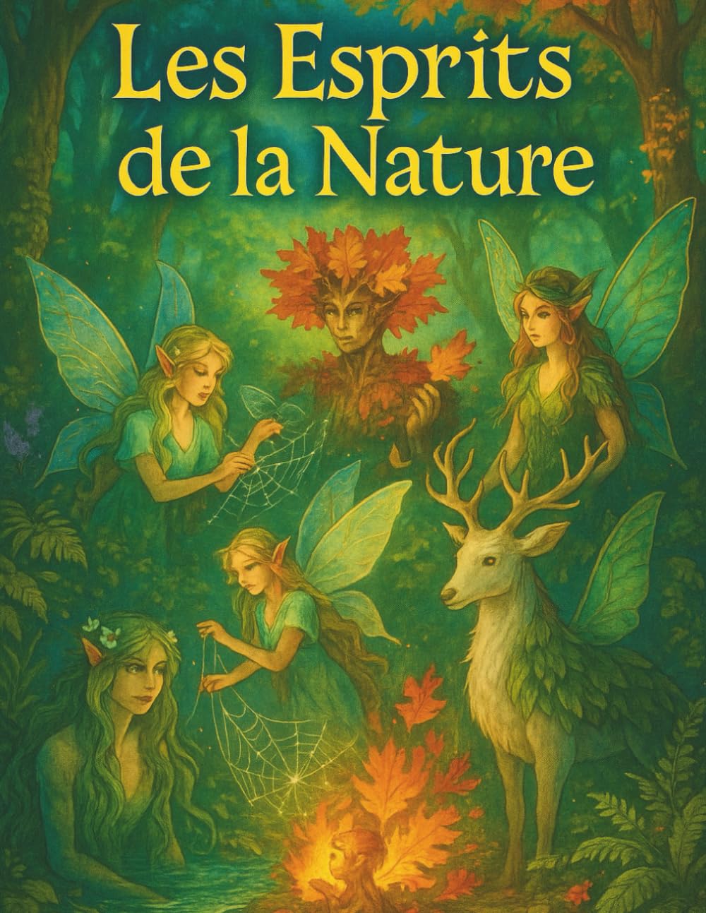 Les Esprits de la Nature: Livre de coloriage pour adultes : plongez dans un monde fantastique avec des scènes féeriques, magiques et créatures ... fées, elfes, dryades et esprits de la nature