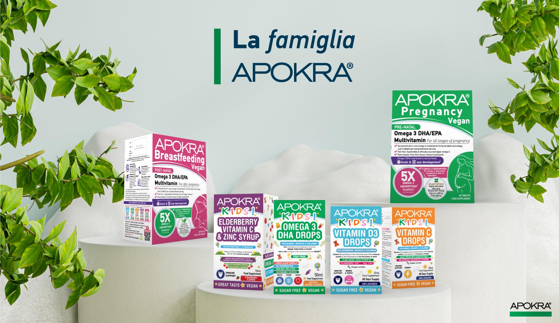 Multivitaminico Durante Gravidanza Con 25 Nutrienti - Acido Folico (Quatrefolic), Calcio, Olio Di Alghe Omega 3 Vegano DHA/EPA | Multivitaminico Pre Natale Per Donne | 60 Compresse | APOKRA