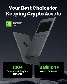 OneKey Classic 1S - Hardware Crypto Wallet Cold Wallet - Bluetooth & NFT Support - EAL 6+ Top Security Cold Storage, Easily Manage Your Bitcoin, ETH, SOL, Doge, BNB, TRON, BCH, Kaspa