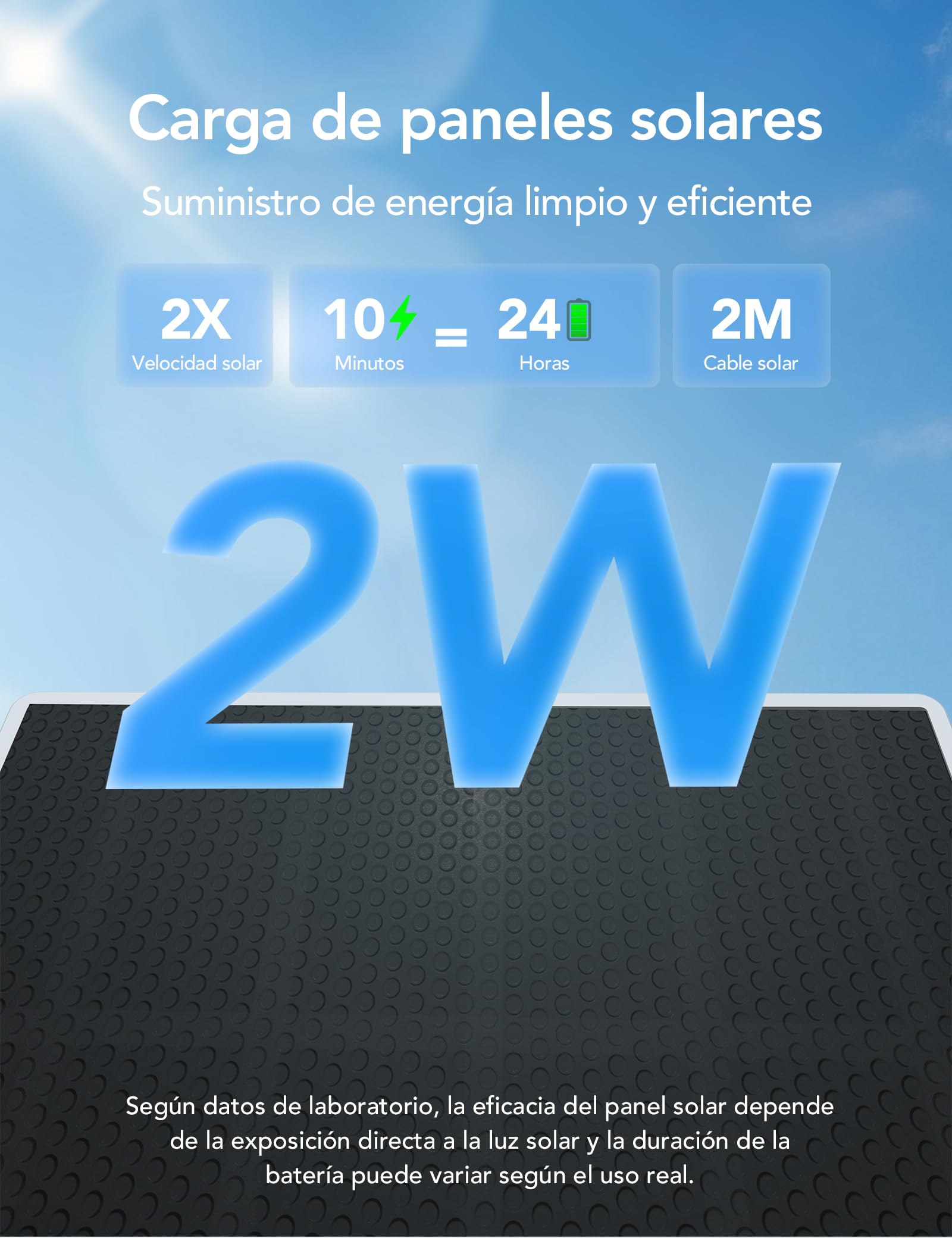 GNCC 4MP Camara Vigilancia WiFi Exterior Solar, 5200mAh Batería Recargable, 2.4/5 GHz WiFi Seguridad Camara de Vigilancia sin Cables, PIR Sirena, Visión Nocturna Color, Audio Bidirecciona, IP65