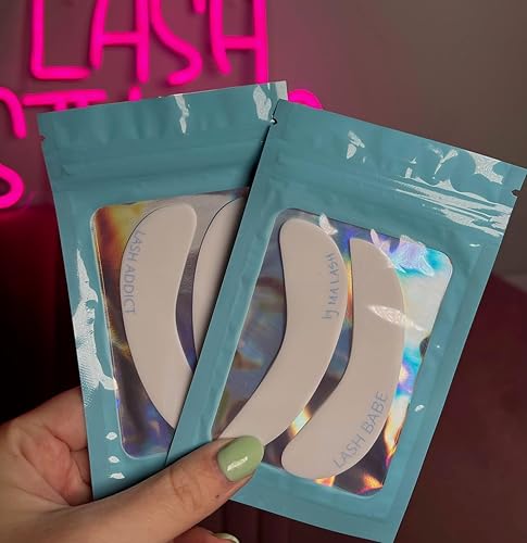 Miniatura 4 de Almohadillas reutilizables de silicona para los ojos, juego de 2 (1 par) - Parches de extensión de pestañas debajo de los ojos para levantamiento de