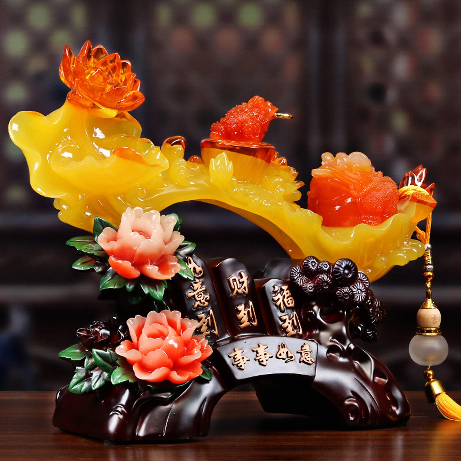 Chińskie ozdoby feng shui, Feng Shui Pieniądze Ropucha Żaba Zwierzęta Rzeźba Totem Szczęście Ropucha Moneta Pieniądze Szczęście Prezent do dekoracji domu Bogactwo Pieniądze Ropucha Statua Feng Shui De