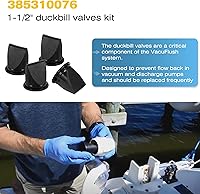 Vista 3 de BASIKER 385310076 Kit de válvula de pico de pato, compatible con generadores de vacío Dometic Sealand compatible con bombas serie S, T, J, VHT, VG