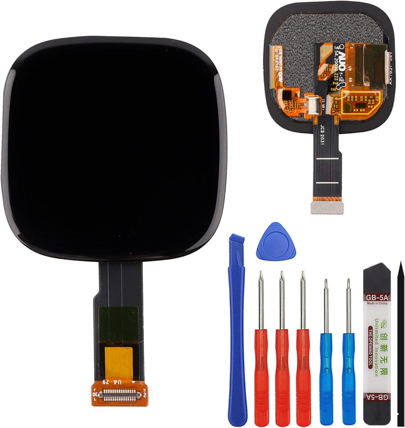 LCD Digital Display Compatible with Fitbit Versa 3/Sense LCD Display Touch Screen Digital Assembly with Tools