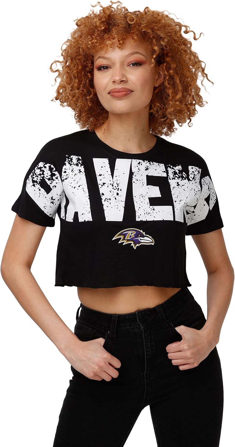 FOCO シャツNfl Team Logo Ladies Fashion Distressed Wordmark Petite Si