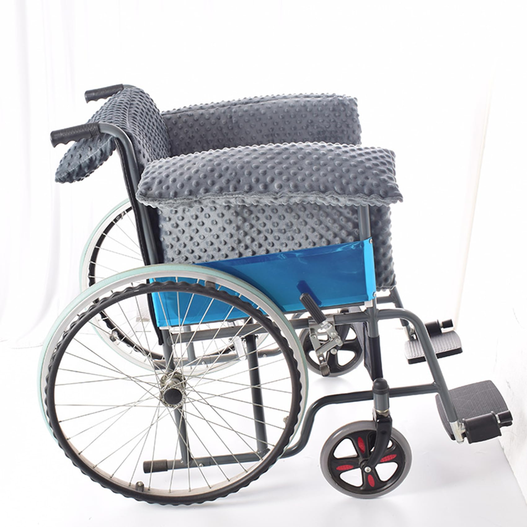 DJFOG Cojín Antiescaras para Silla de Ruedas, Cojín para Silla de Ruedas con Respaldo, Cojín Ergonómico para Asiento, Cojín para Silla de Ruedas para Adultos
