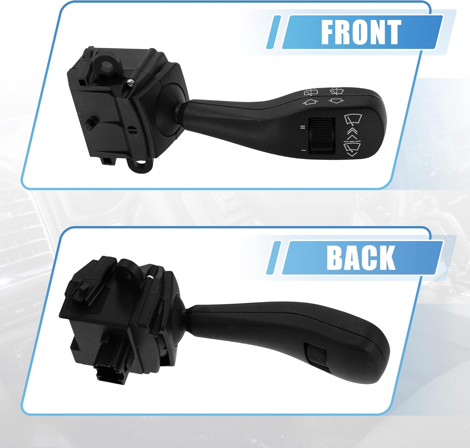 X AUTOHAUX Car Steering Column Wiper Lever Multifunction Combination Switch Replaces 61318363669 Windshield Washer for BMW X3 X5 E83 E53 E46 E39 Wagon