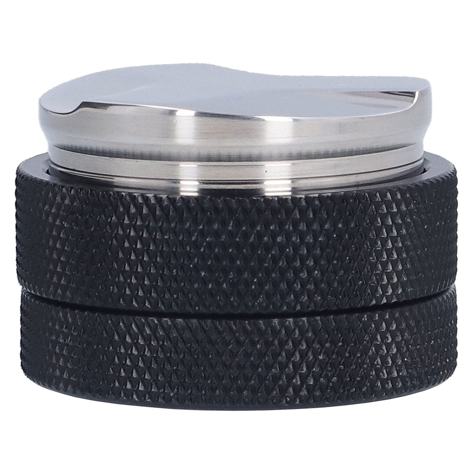 Czarny ubijak do kawy Podwójny dystrybutor kawy ze stali nierdzewnej do domowej kawiarni (58MM)