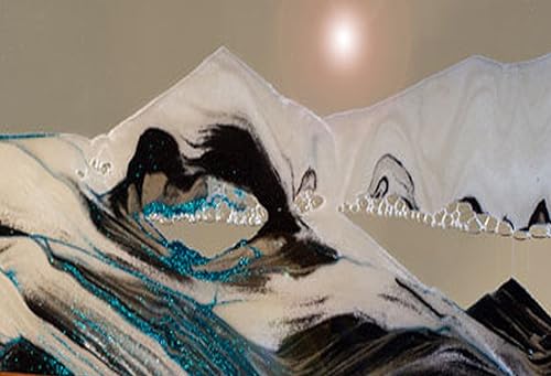 Miniatura 3 de Exotic Sands Sand Pictures - Arte de arena enmarcado favorito de las Américas - Marco grande de cereza Lg24 (glaciar ártico) hecho a mano en Estados