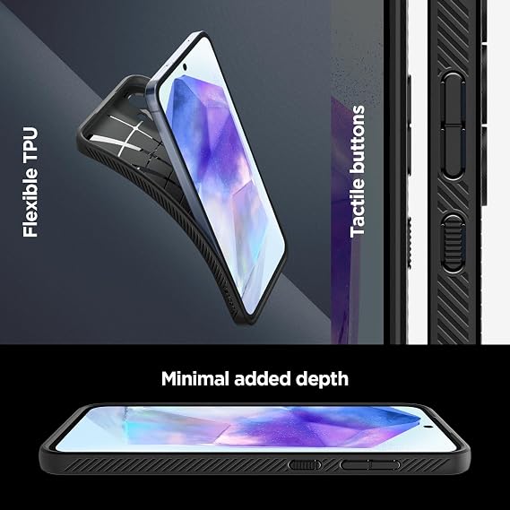 Spigen Liquid Air Designed for Galaxy A55 5G Case (2024) - Matte Black