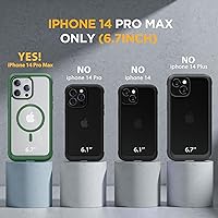 Vista 544 de Miracase - Funda magnética para iPhone 13 Pro Max de 6.7 pulgadas (compatible con MagSafe), transparente, completo, protector de pantalla de vidrio