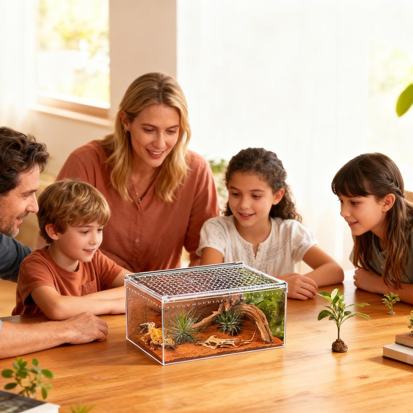 Terrarium Dla Gadów Wentylowane Przezroczyste Akrylowe Zabezpieczone Przed | Terrarium Dla Modliszek Klatka Do Hodowli Jaszczurek Dla Płazów Żab Krabów Gekonów Węży Żółwi Agam Brodatych D