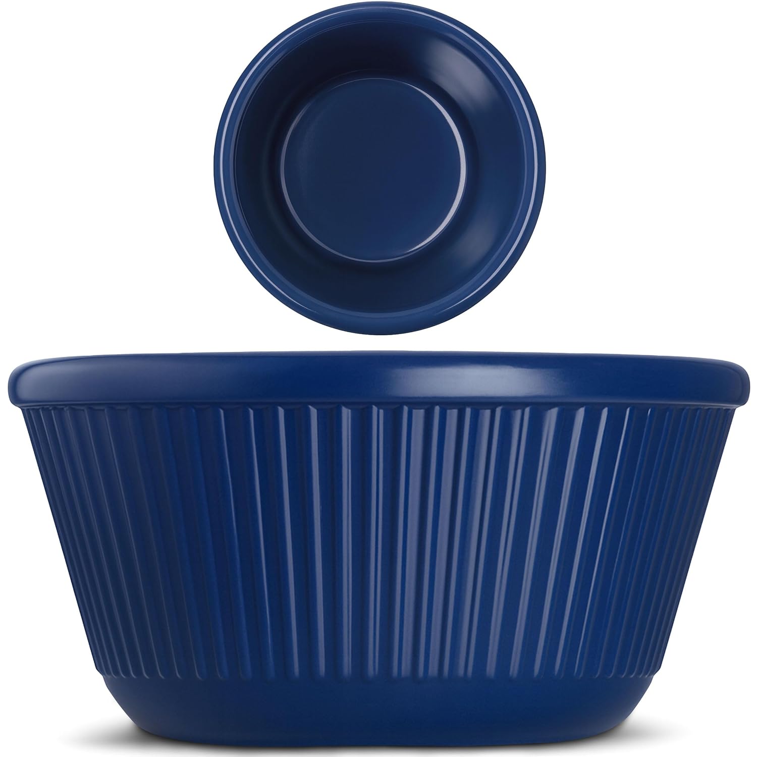 Carlisle FoodService Products Plastic Ramekins, Sauce Bowl For Catering, Kitchen, Restaurant, 4 Ounces, Cobalt Blue, (Pack of 48)