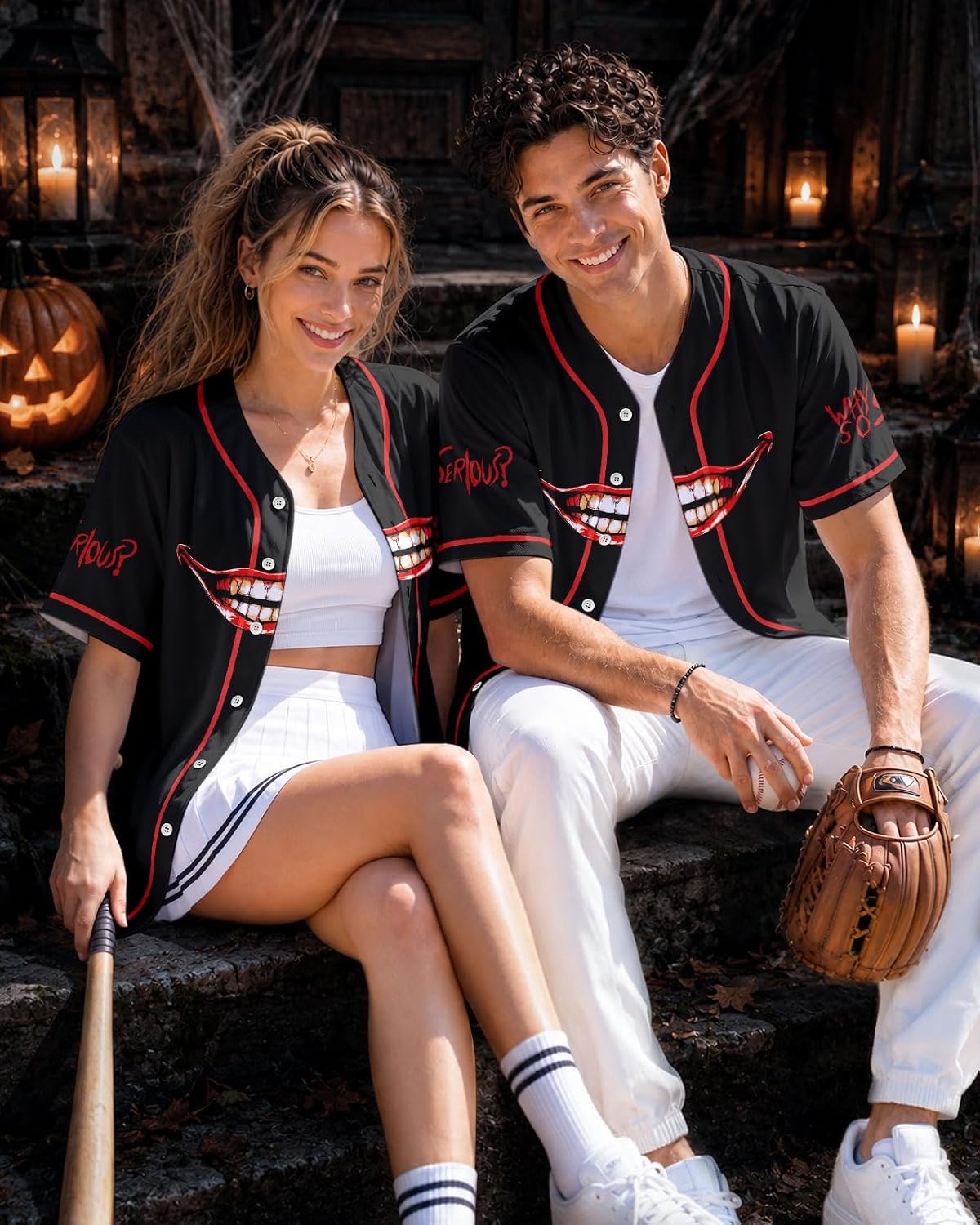 99TIMORO Scary Movie Characters Halloween Baseball Jersey for Men Women