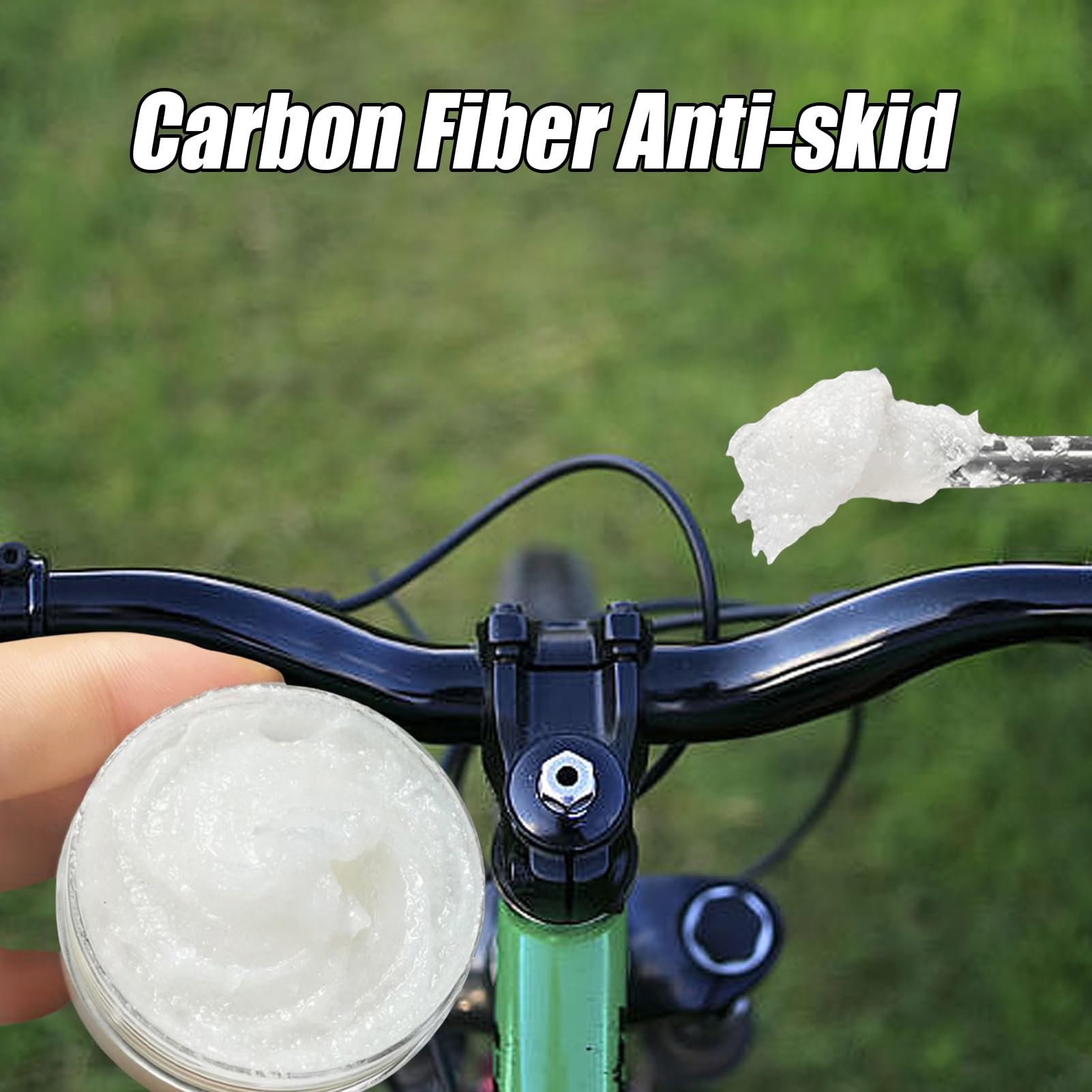 Pasta di attrito per bicicletta – 30 G in fibra di carbonio antiscivolo | Lubrificante resistente al calore per reggisella per bici da strada, di manutenzione lubrificante per mountain bike ad