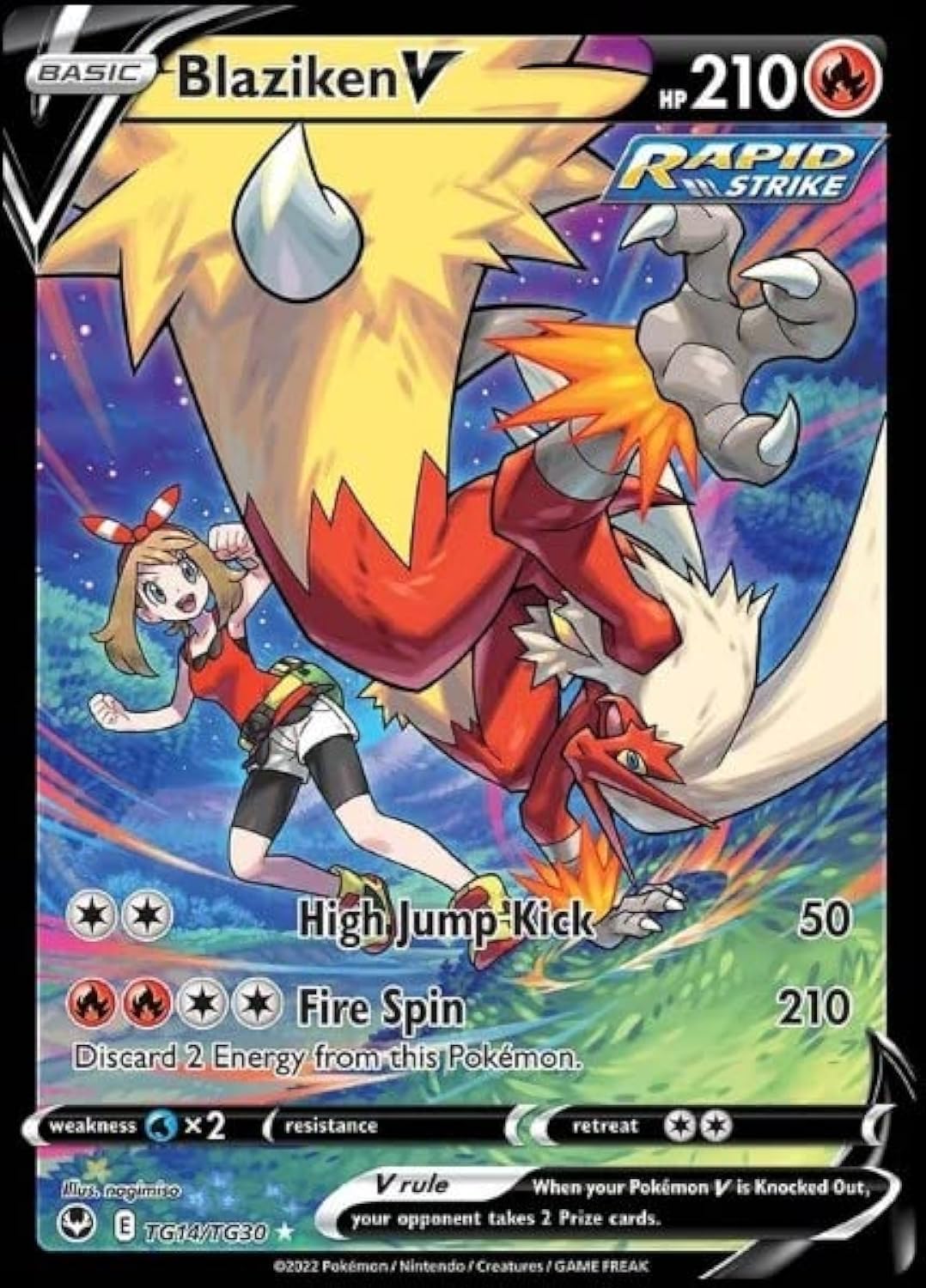 Blaziken V TG14/TG30- Silver Tempest - Trainer Gallery - Pokemon Ultra Rare Card
