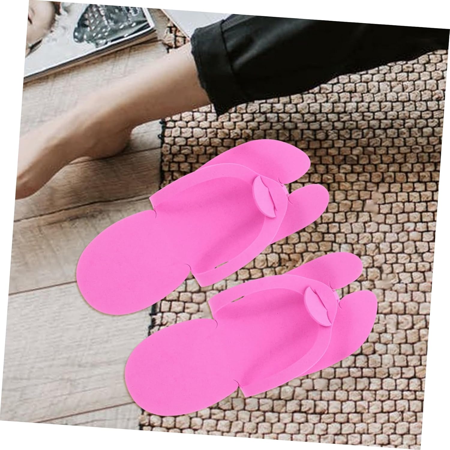 24pairs Bulk Slippers House Slippers for Women Disposable Shower Shoes Single Use for Women