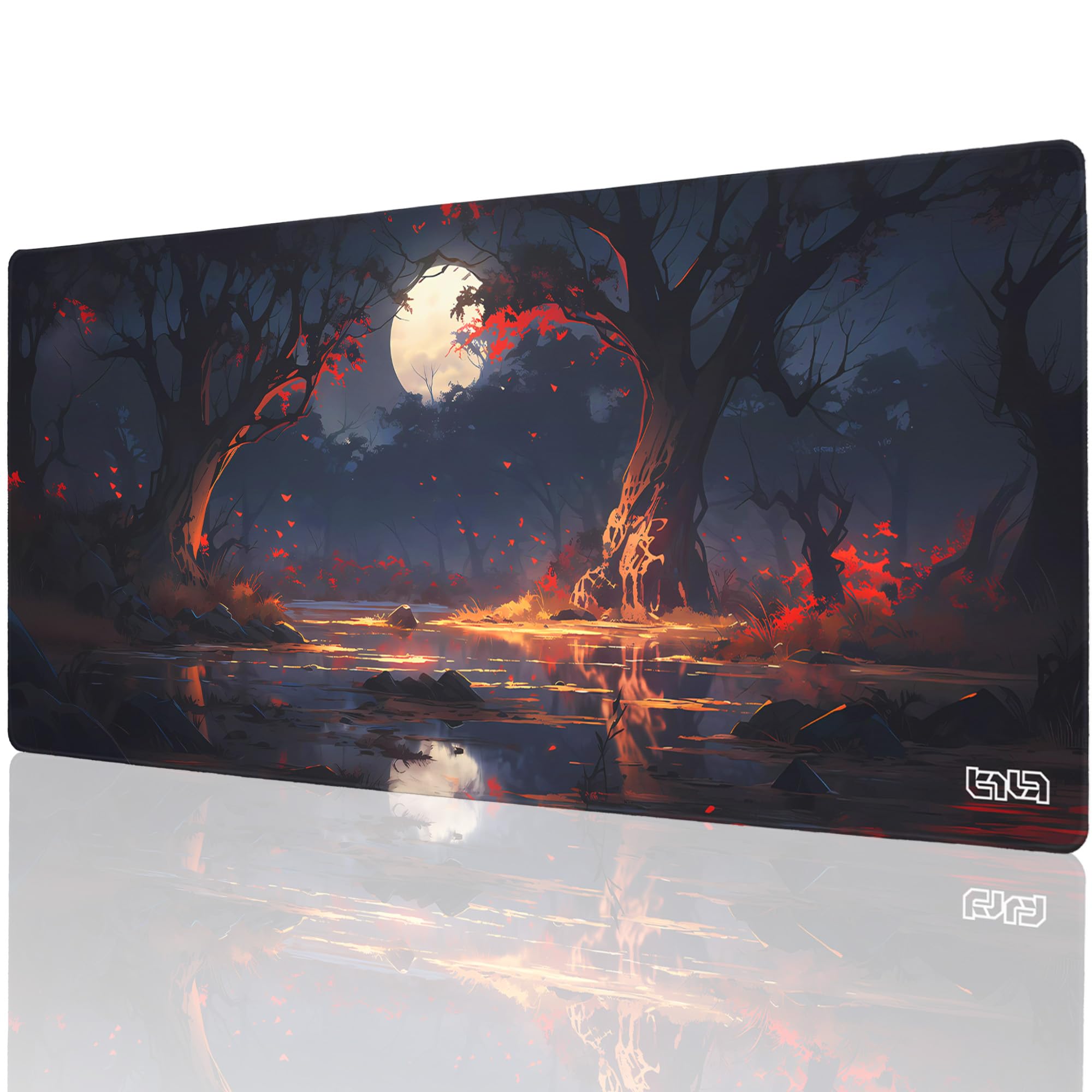 Tilt Schreibtischunterlage 90x40 cm Gaming Mauspad XXL | Rutschfester Mousepad Groß für Schreibtisch und PC Gadgets | Wasserdichter Desk Mat (Northern Swamps)