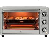 AVERA Horno eléctrico 30 L, 4 funciones: Tostar, Hornear, Gratinar, Asar. Temperatura de 100 a 250°C, Temporizador de 60 min, Horno tostador de pan calentamiento inferior, superior y dual | HEL30