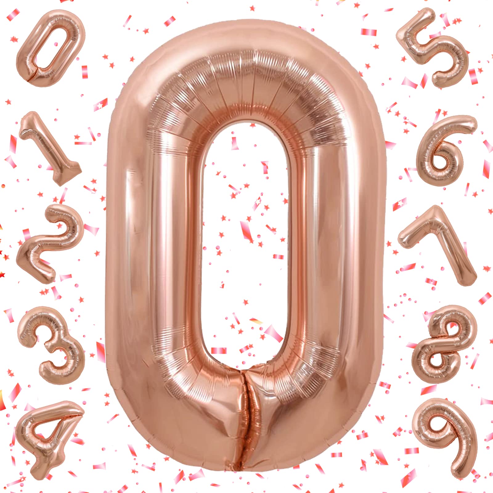 素敵な日に✨数字バルーン ローズゴールド ゴールド 40cm ナンバーバルーン 数字 バルーン 誕生日 regalo ナンバー0 誕生日 アルミ風船 その他
