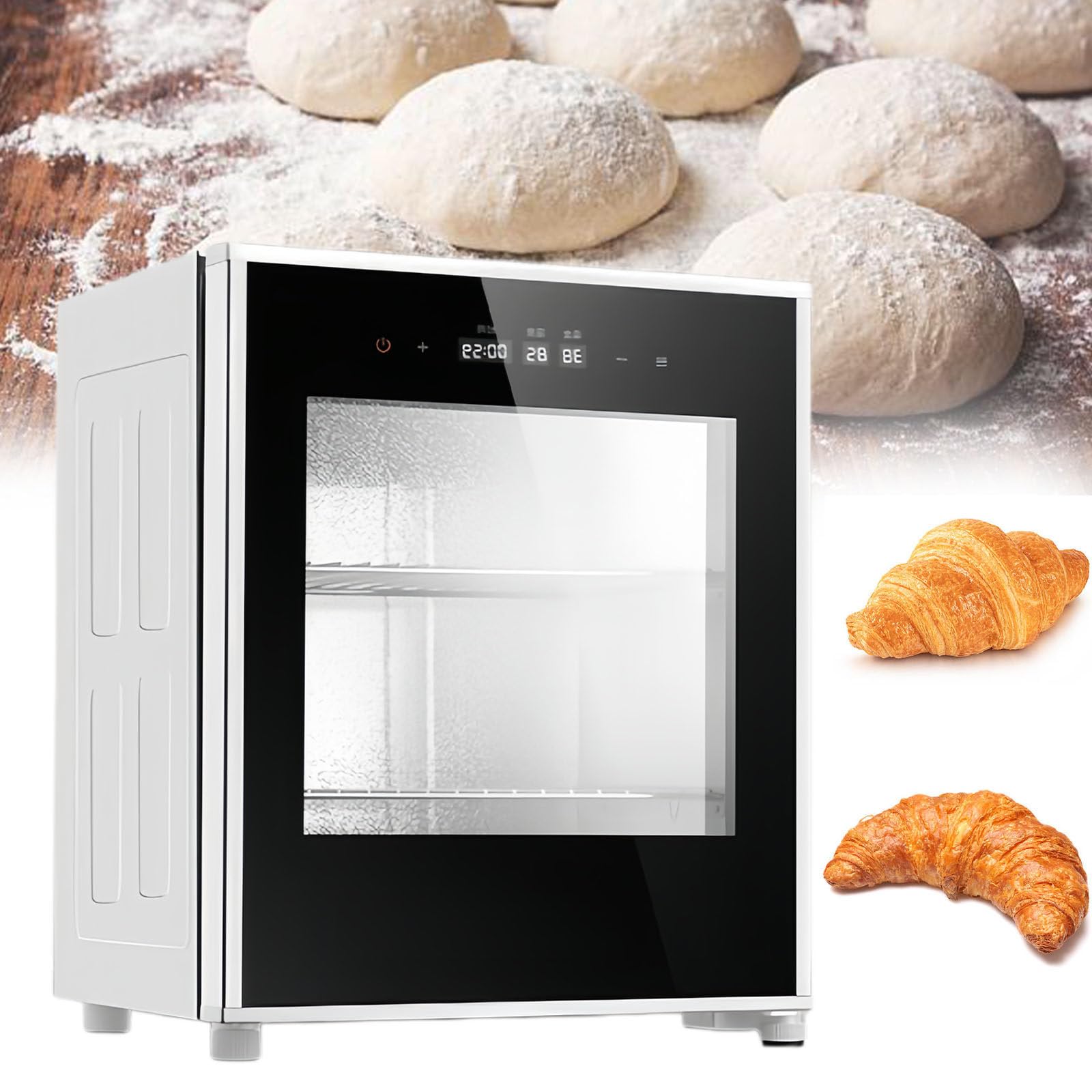 Glowdora 40l Electric Dough Proofer, Kitchen Dough Yogurt Bread Proofer With Humidity And Temperature Control, Fermentation Evenly, High Efficiency Home