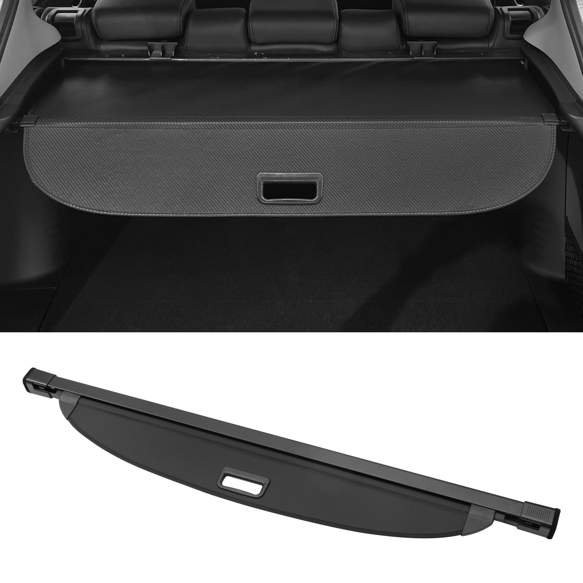 Motoforti Car Trunk Retractable Cargo Cover for Kia Sportage 2011-2016 Rear Trunk Parcel Shelf Luggage Security Shield Shade, Canvas, Gloss Black