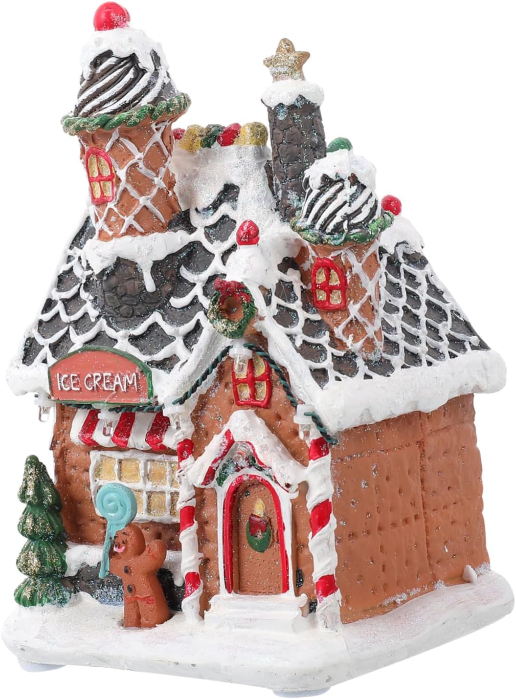 1pc Glowing Xmas Desktop Ornament Craft Snow Scene Led Light Decoration for Christmas Home Decor Festive Atmosphere Unique Idea