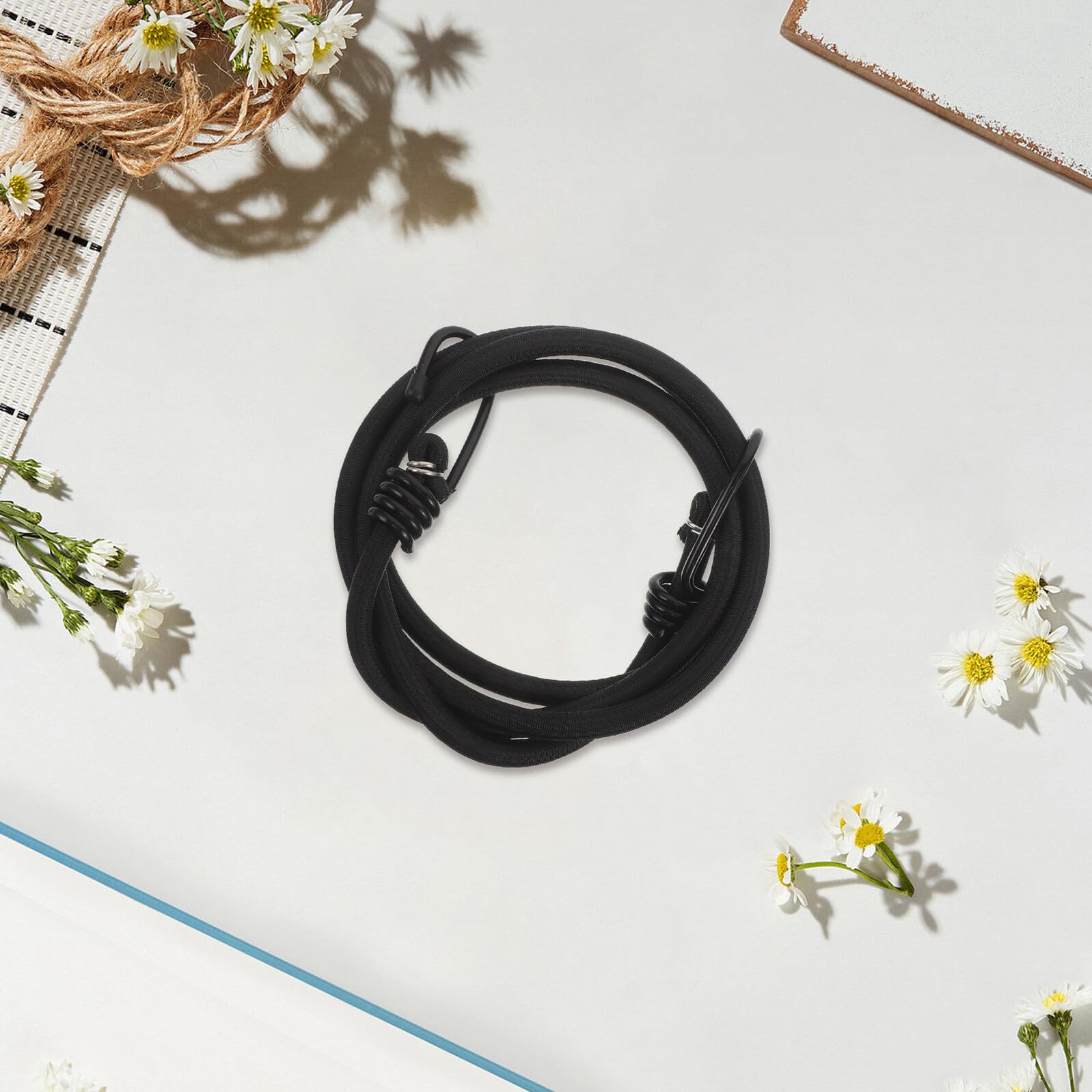 Yardenfun 2 Pezzi della elastica corde elastiche multiuso corda della Cinghie di teloni Tarp Tie Downs corda elastica corde elastiche da campeggio cinghie per bagagli Black