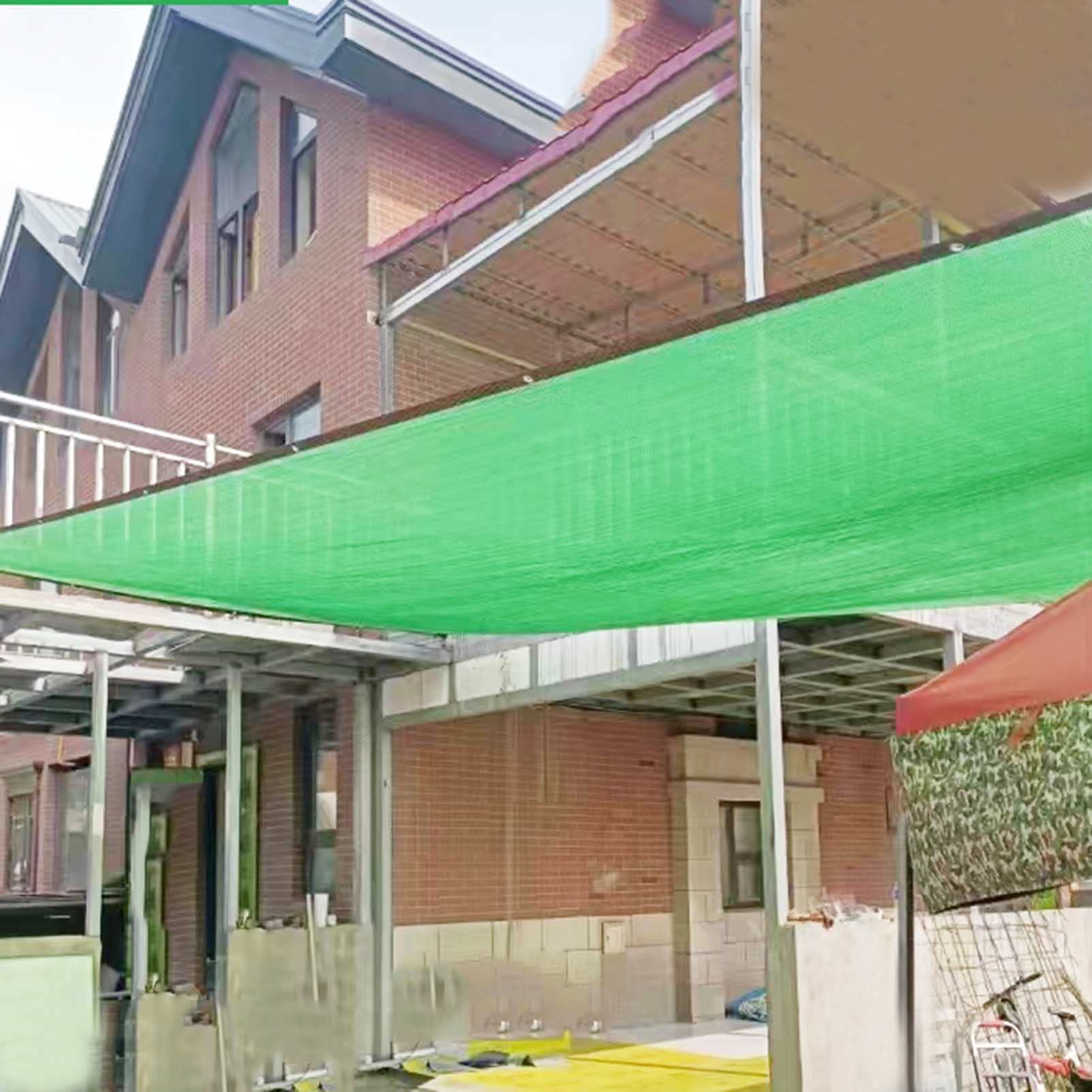 Malla Sombreadora Sun Net Toldo Vela de Sombra Protección Solar Rectangular Tela Verde Red de Sombra Telescópica 90% para Malla de Ocultación para Invernadero Jardín (5x9m(16.40x29.52ft))