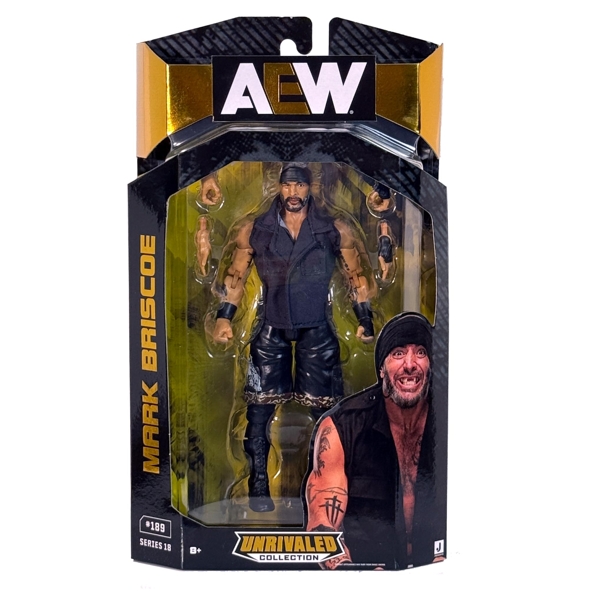 AEW Mark Briscoe Unrivaled 18 Toy Wrestling Action Figure