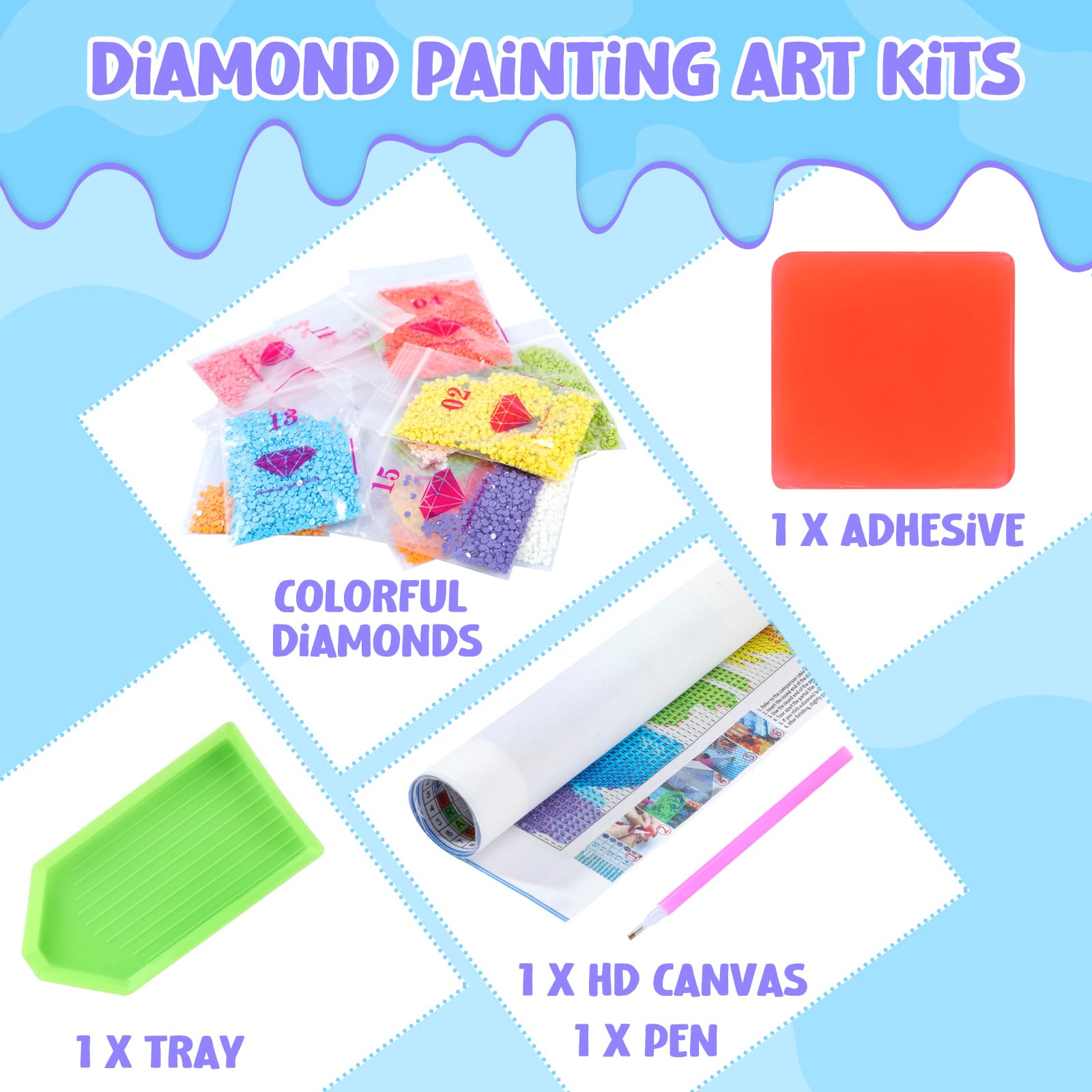 UPABLUNSO Kit Fai da Te per Pittura a Mosaico con Diamanti Colorati, Motivo: Cane Principiante, Decorazione da Parete o come Regalo, 30,5 x 40,6 cm