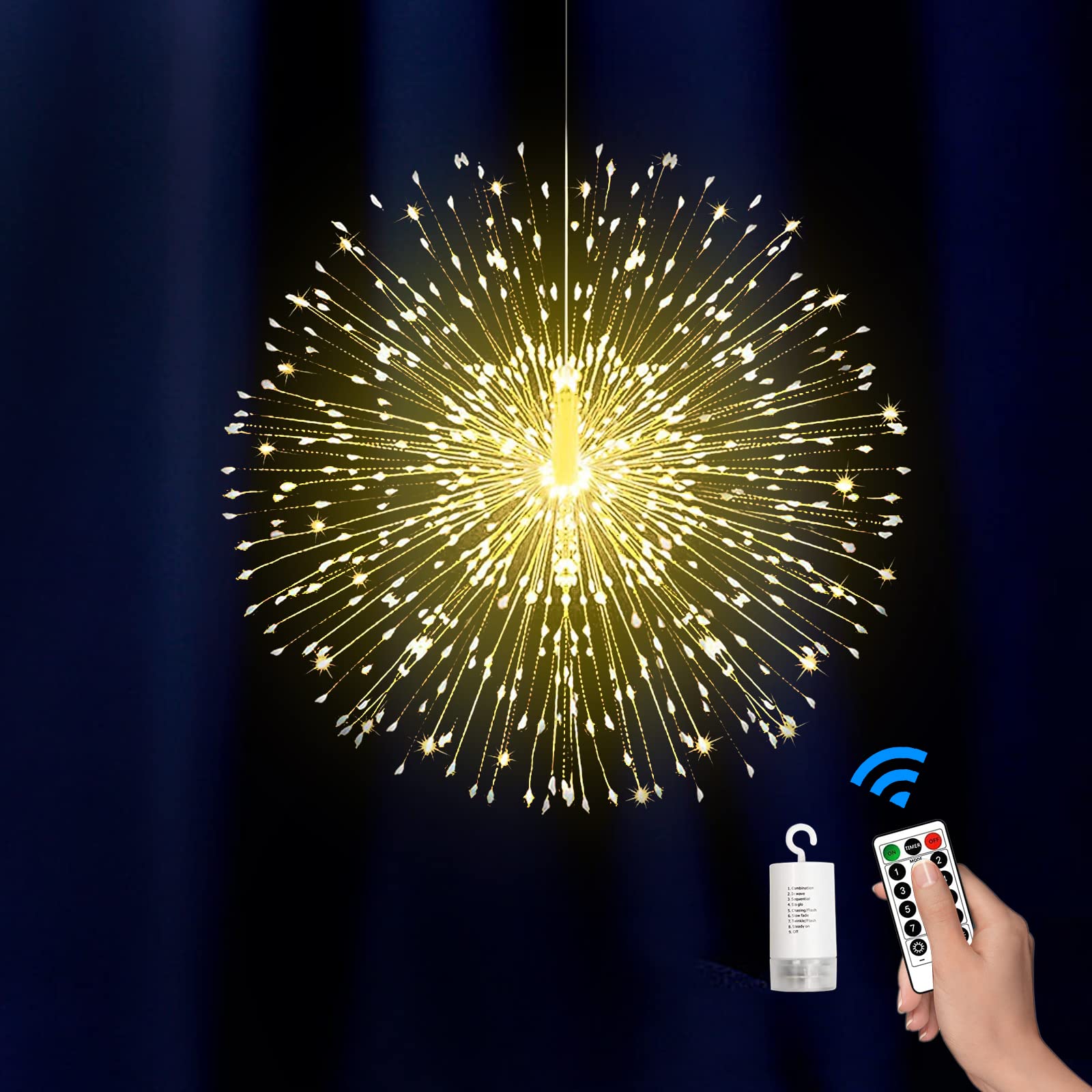 Varodly Firework Lights,Fireworks String Lights Outdoor Hanging,Outdoor