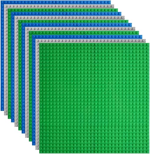 Miniatura 88 de Lekebaby - Placas base clásicas para construcción de ladrillos 100% compatibles con las principales marcas de placas base de 10.0 x 10.0 pulgadas