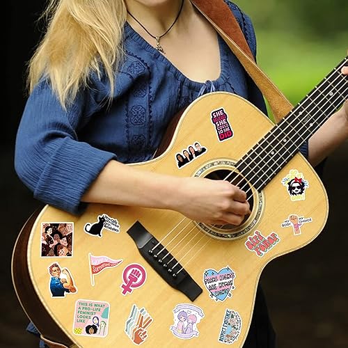 Miniatura 6 de Calcomanías feministas 102 unidades para mujer derecha feminismo potencia indie paquete de calcomanías para equipaje casco de teléfono motocicleta